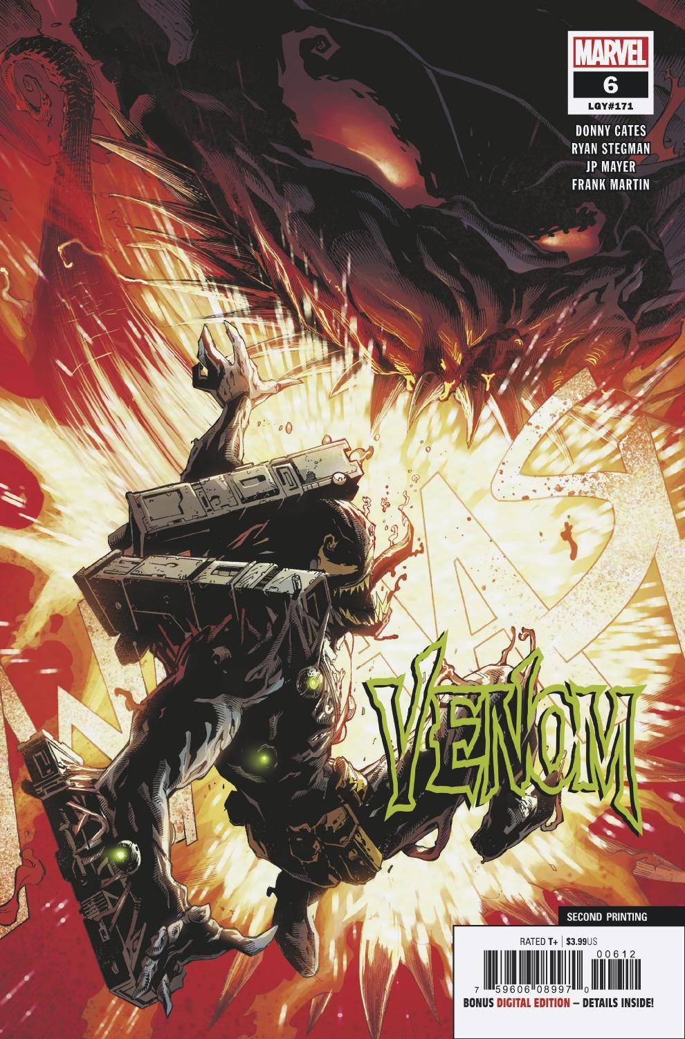 VENOM #6 STEGMAN 2ND PRINT VARIANT 2018 Venom MARVEL COMICS