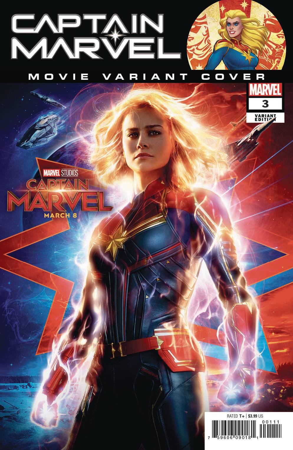 CAPTAIN MARVEL #3 MOVIE VARIANT 2019 Captain Marvel MARVEL COMICS
