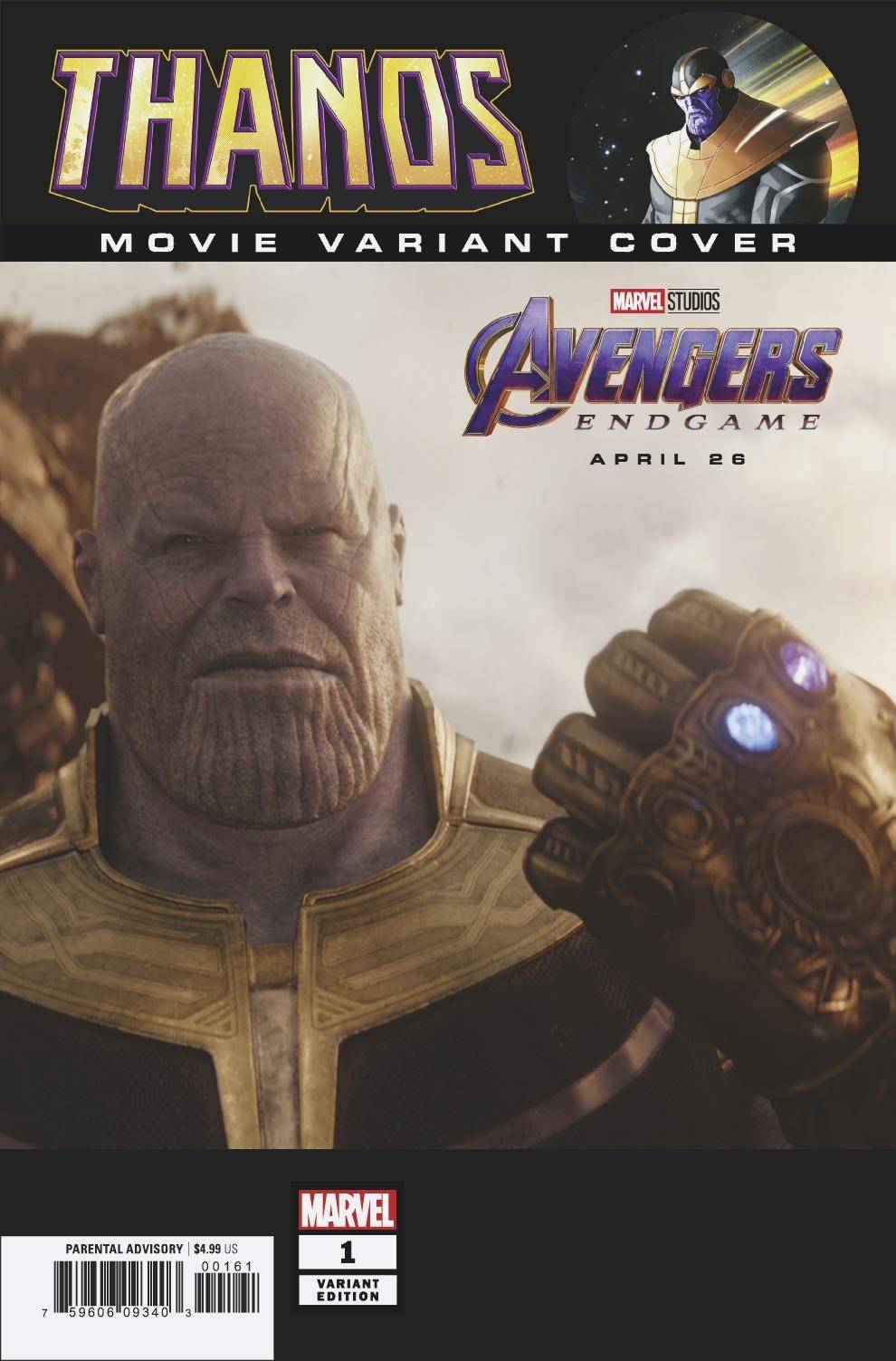 THANOS #1 (OF 6) MOVIE 1:10 VARIANT 2019 comic book MARVEL COMICS