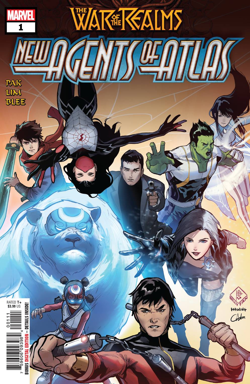 WAR OF REALMS NEW AGENTS OF ATLAS #1 (OF 4) 2019 (1ST APP WAVE, AERO) War of the Realms MARVEL COMICS