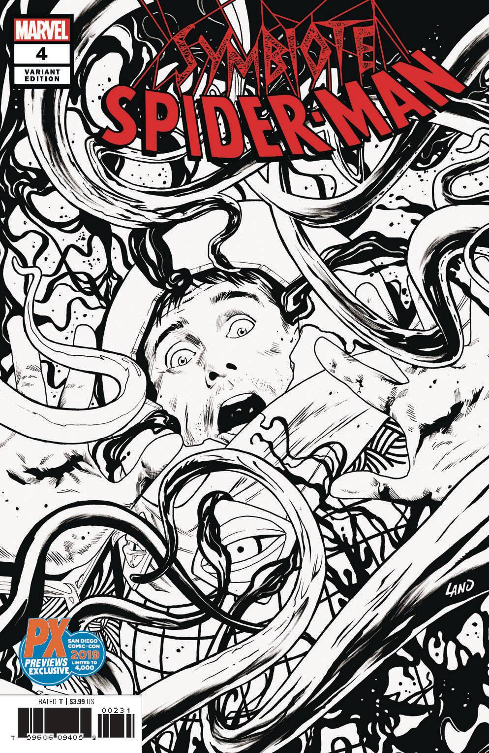 SYMBIOTE SPIDER-MAN #4 (OF 5) SDCC PX EXCLUSIVE VARIANT 2019 Spider-Man MARVEL COMICS