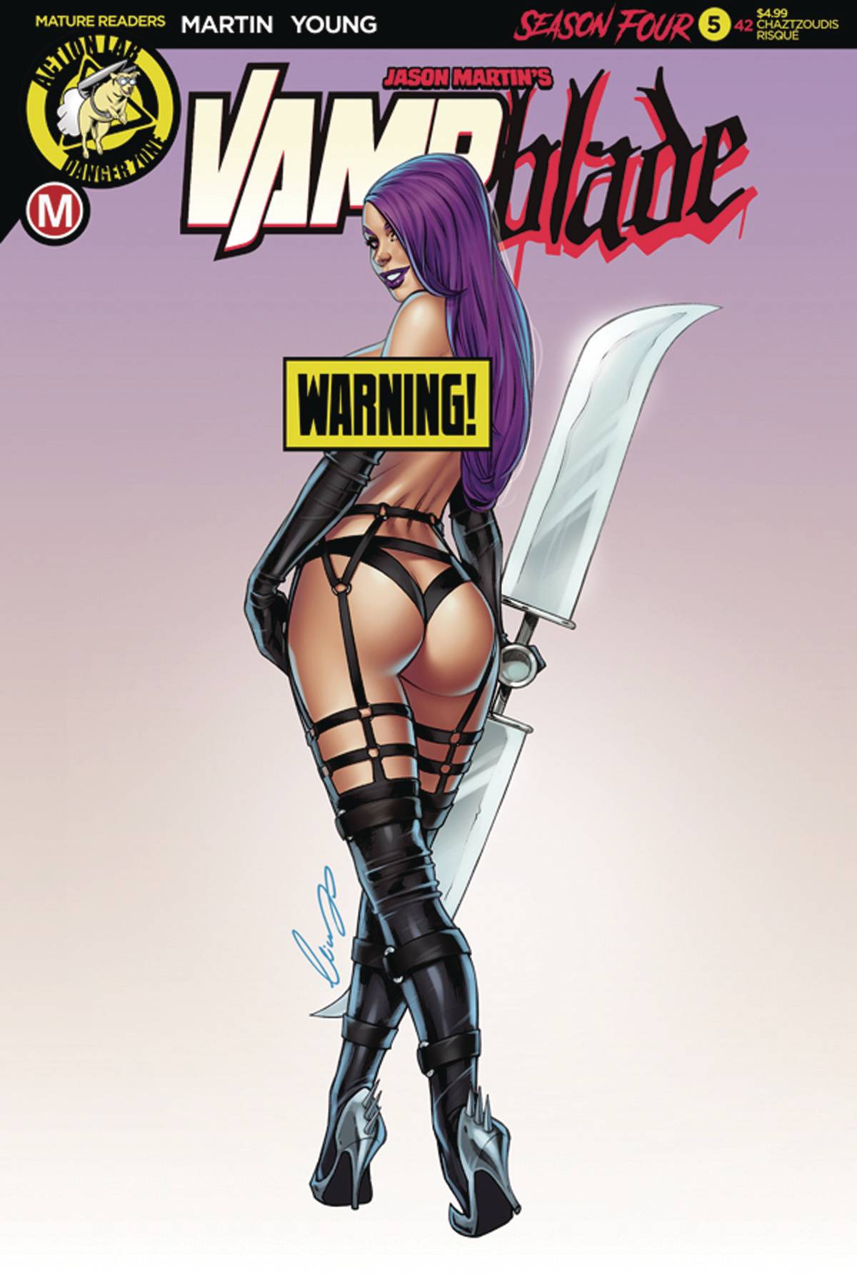 VAMPBLADE SEASON 4 #5 CVR D CHATZOUDIS RISQUE (MR) 2019 Vampblade ACTION LAB - DANGER ZONE