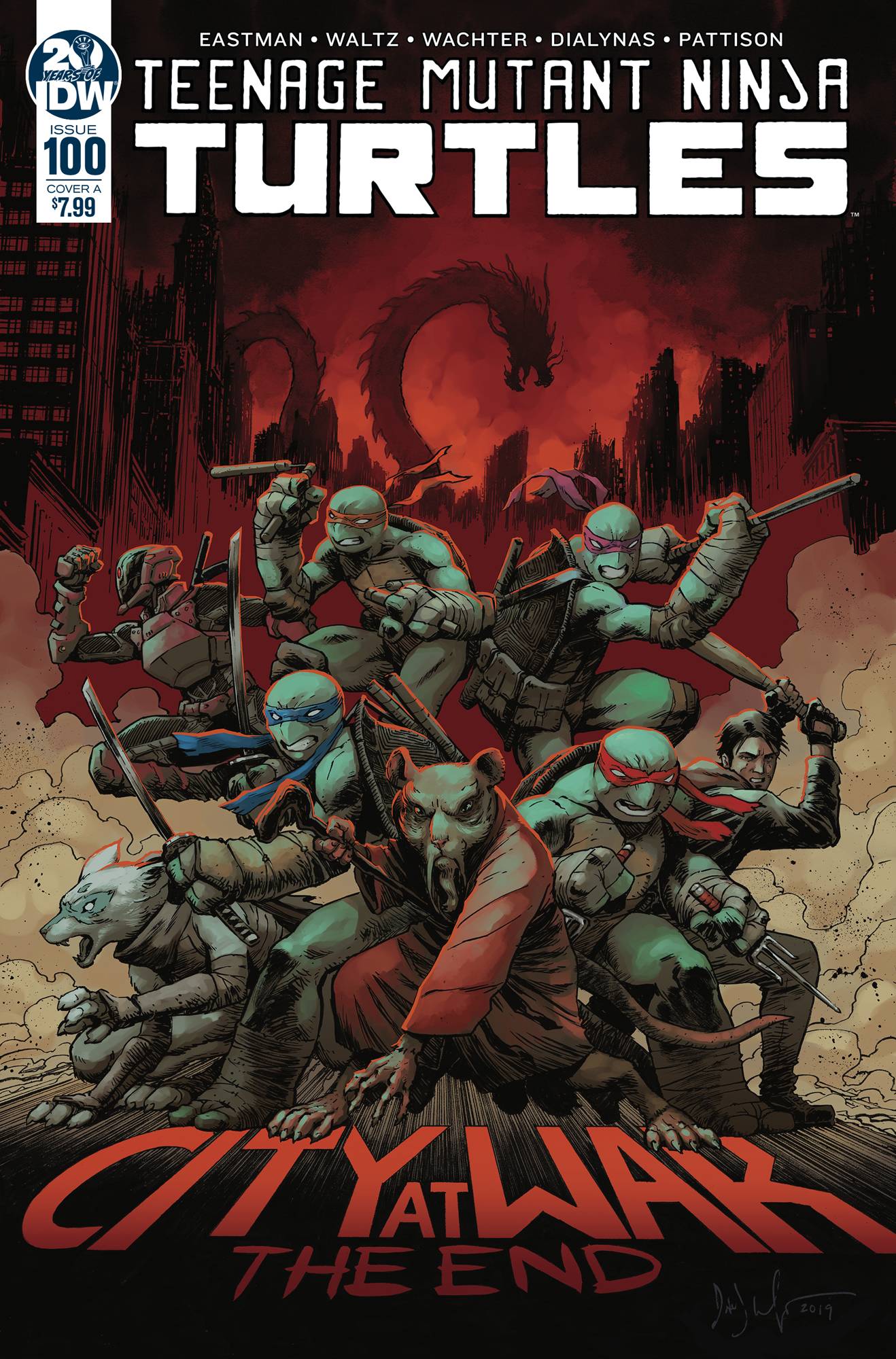 TMNT ONGOING #100 CVR A WACHTER 2019 comic book IDW PUBLISHING