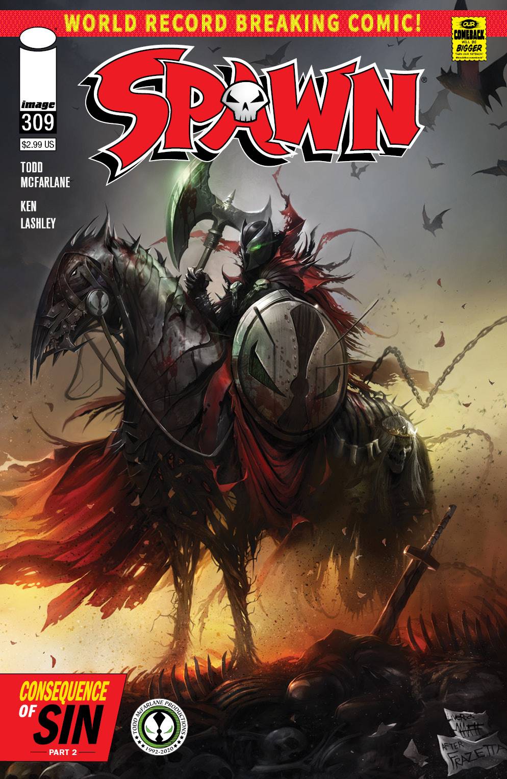 SPAWN #309 COVER A MATTINA 2020 Spawn IMAGE COMICS