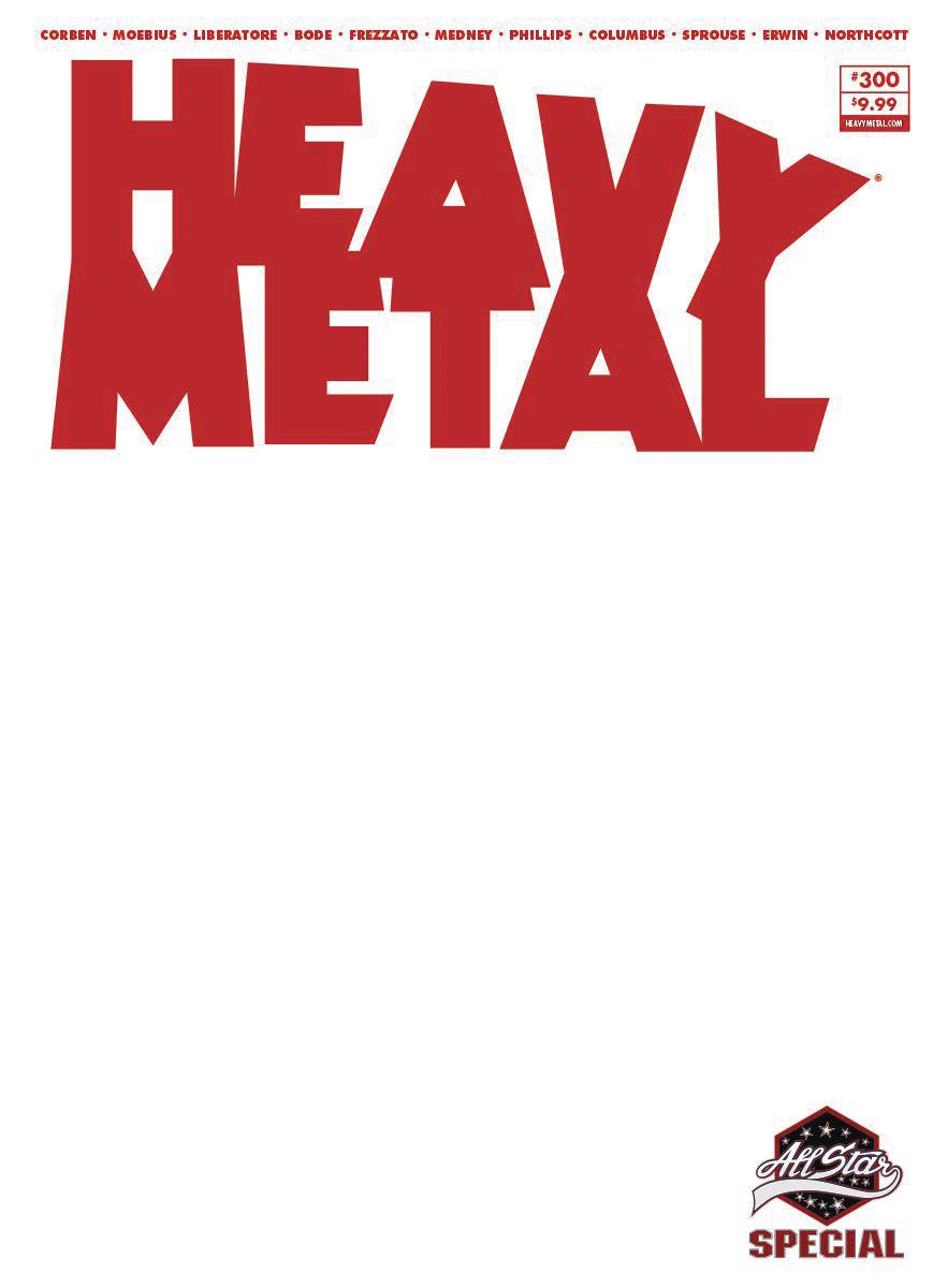 HEAVY METAL #300 BLANK SKETCH 2020 Heavy Metal HEAVY METAL MAGAZINE