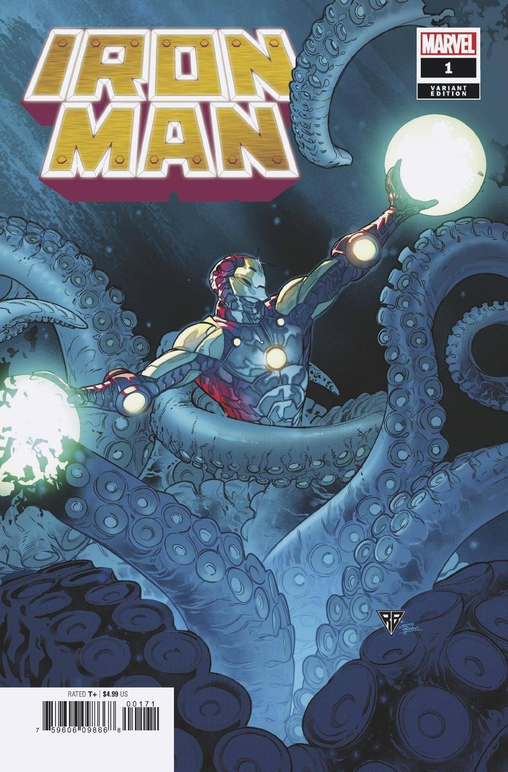 IRON MAN #1 SILVA LAUNCH VARIANT 2020 Iron Man MARVEL COMICS