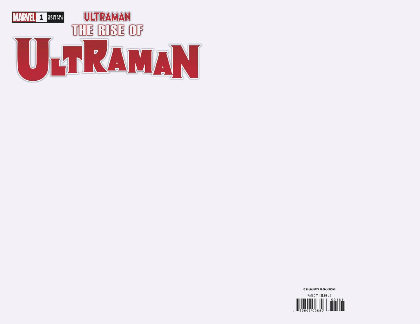 RISE OF ULTRAMAN #1 (OF 5) BLANK VARIANT 2020 Ultraman MARVEL COMICS