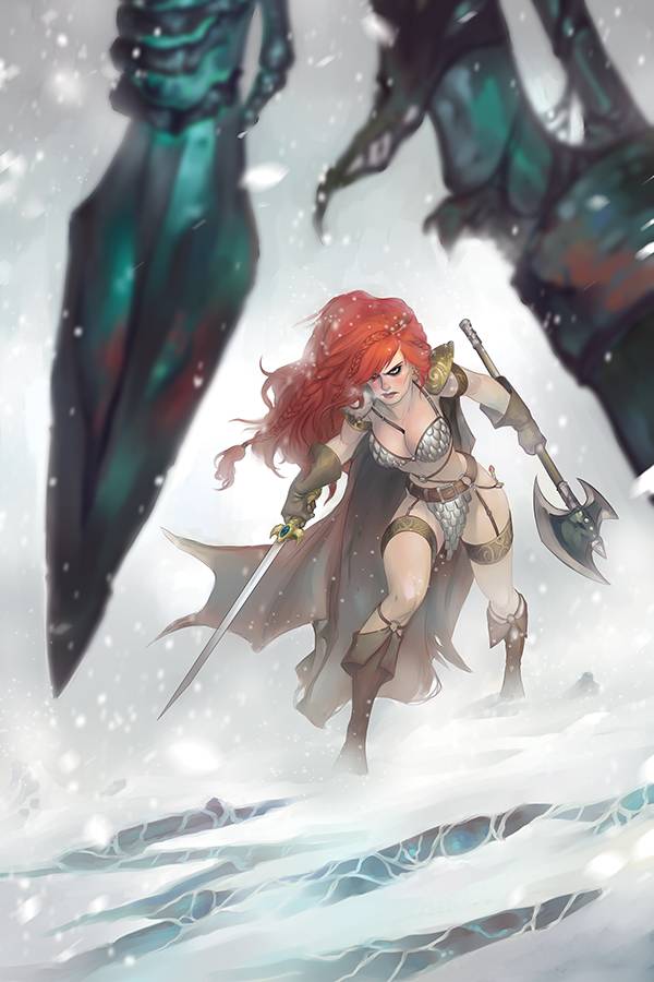 RED SONJA AGE OF CHAOS #5 HETRICK VIRGIN FOC 1:21 VARIANT 2020 Red Sonja DYNAMITE