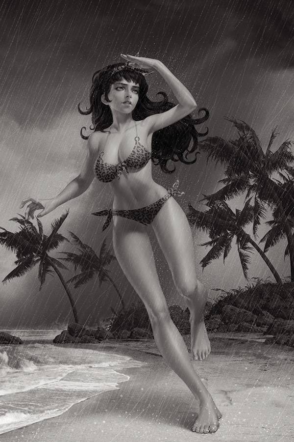 BETTIE PAGE #2 1:15 YOON B&W VIRGIN VARIANT 2020 comic book DYNAMITE