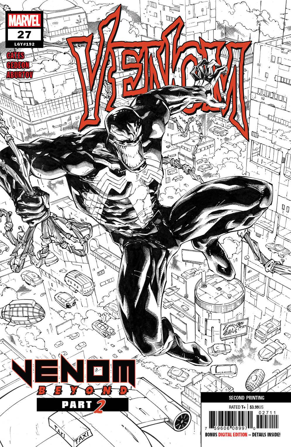 VENOM #27 2ND PRINT 1:25 STEGMAN SKETCH VARIANT 2020 Venom MARVEL COMICS