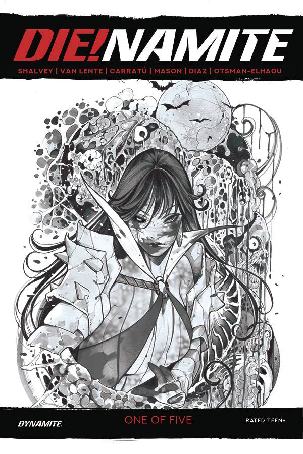 DIE!NAMITE #1 1:45 PEACH MOMOKO VAMPIRELLA ZOMBIE LIV DEAD GRAYSCALE VARIANT 2020 Vampirella DYNAMITE