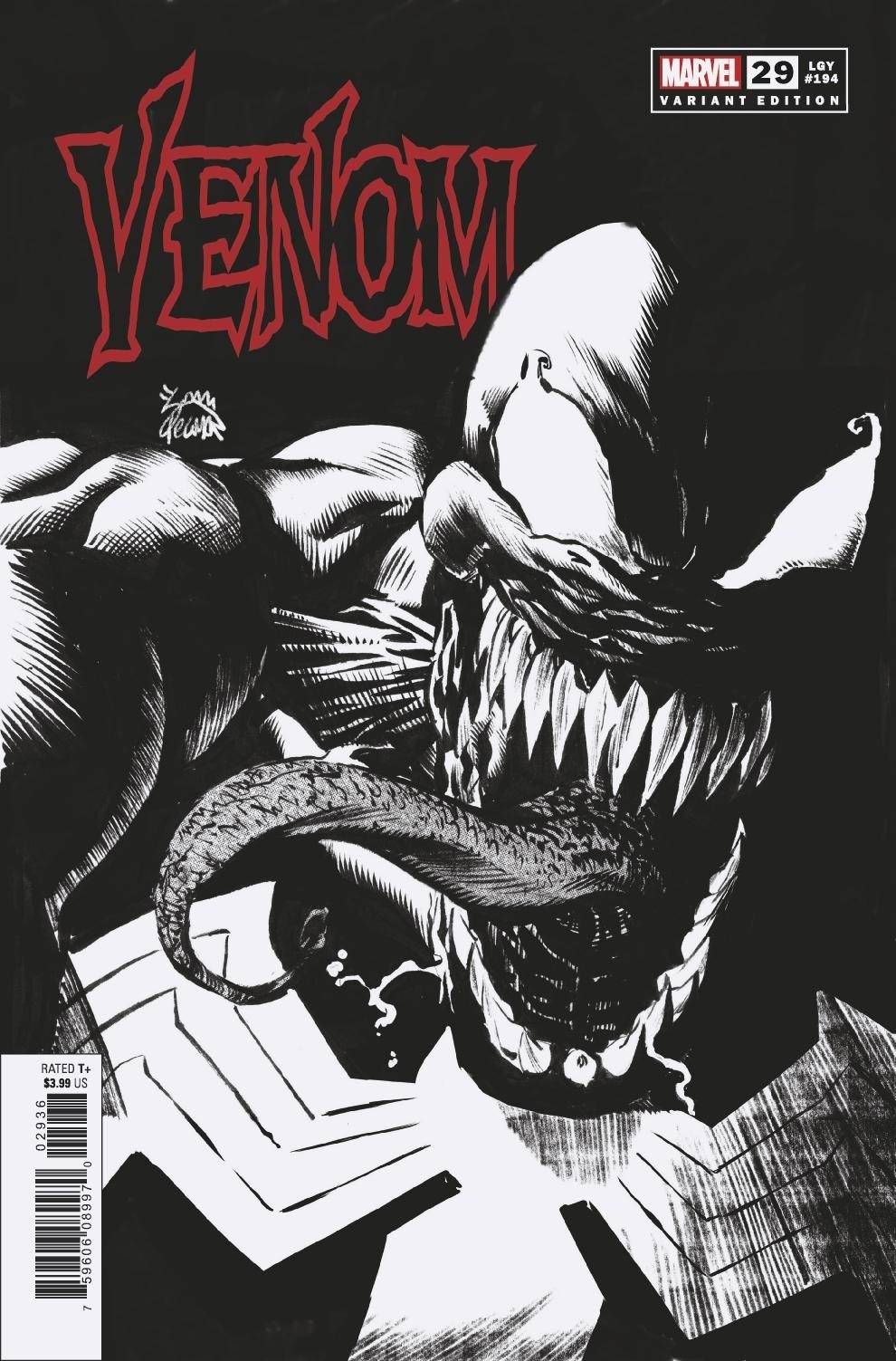 VENOM #29 1:25 STEGMAN SKETCH VARIANT 2020 Venom MARVEL COMICS