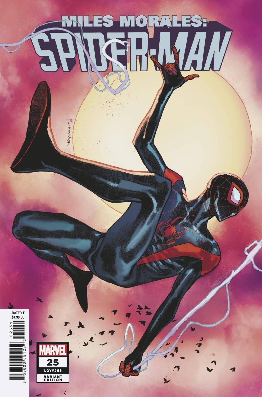 MILES MORALES SPIDER-MAN #25 PICHELLI 1:25 VARIANT comic book MARVEL COMICS