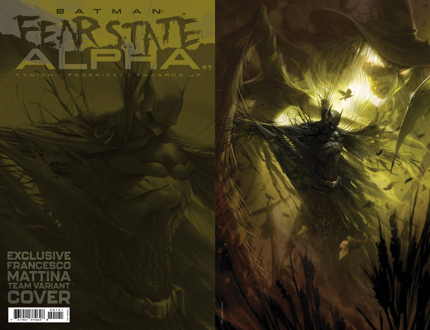 BATMAN FEAR STATE ALPHA #1 TEAM CVR FRANCESCO MATTINA FOIL CARD STOCK EXCLUSIVE VARIANT *DMG* comic book DC COMICS