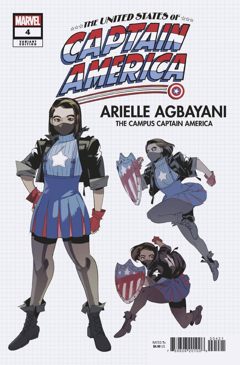 UNITED STATES CAPTAIN AMERICA #4 (OF 5) NISHIJIMA DESIGN VARIANT 2021 (1ST APP ARIELLE AGBAYANI) Captain America MARVEL COMICS