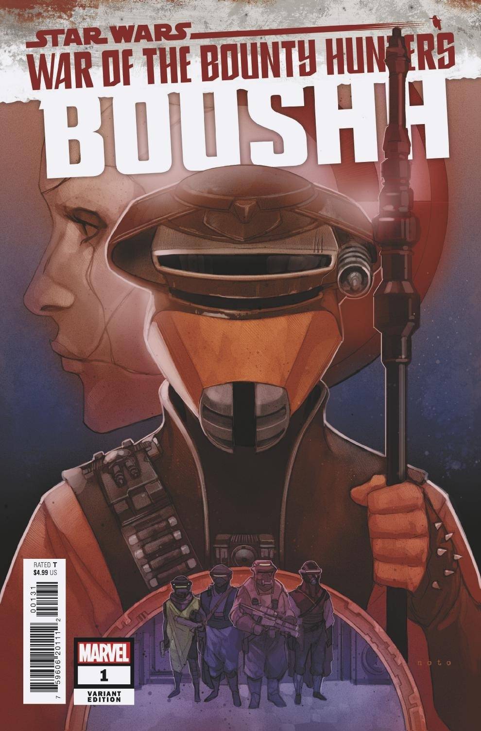 STAR WARS WAR BOUNTY HUNTERS BOUSHH #1 NOTO VARIANT 2021 Star Wars MARVEL COMICS