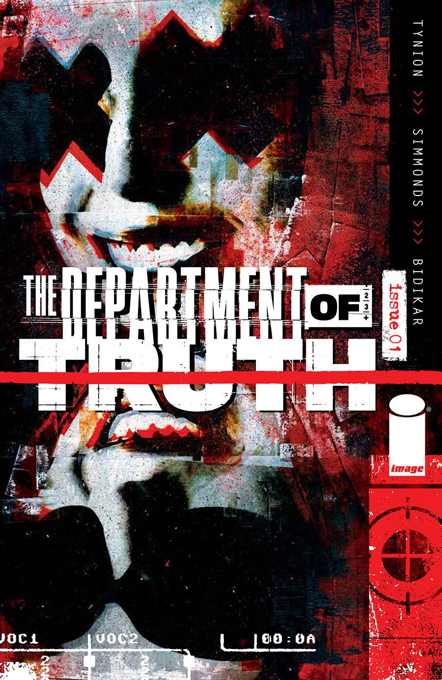 DEPARTMENT OF TRUTH #1 FINAL 6TH PRINT 1:25 ERROR LADY IN RED VARIANT 2021 Department of Truth IMAGE COMICS