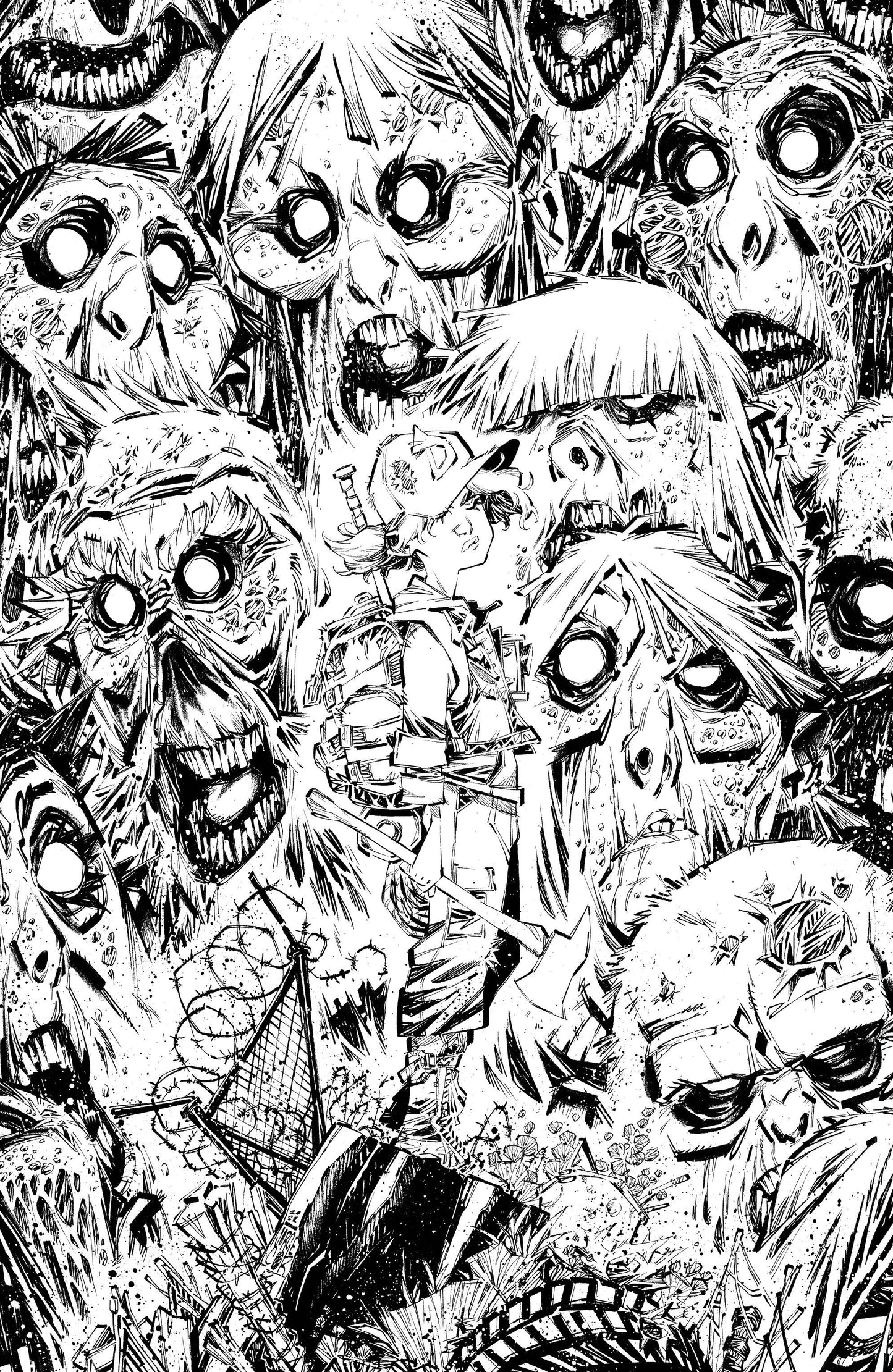 SKYBOUND X #1 2ND PRINT 1:25 B&W VARIANT 2021 Skybound IMAGE COMICS