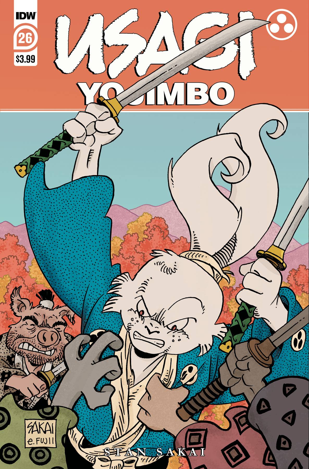 USAGI YOJIMBO #26 CVR A SAKAI 2022 Usagi Yojimbo IDW PUBLISHING