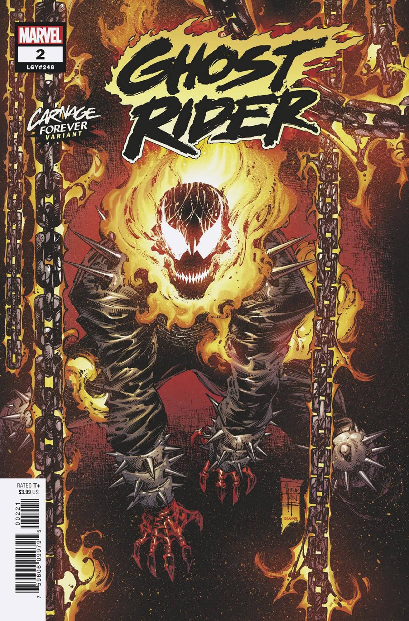 GHOST RIDER #2 TAN CARNAGE FOREVER VARIANT 2022 Ghost Rider MARVEL PRH