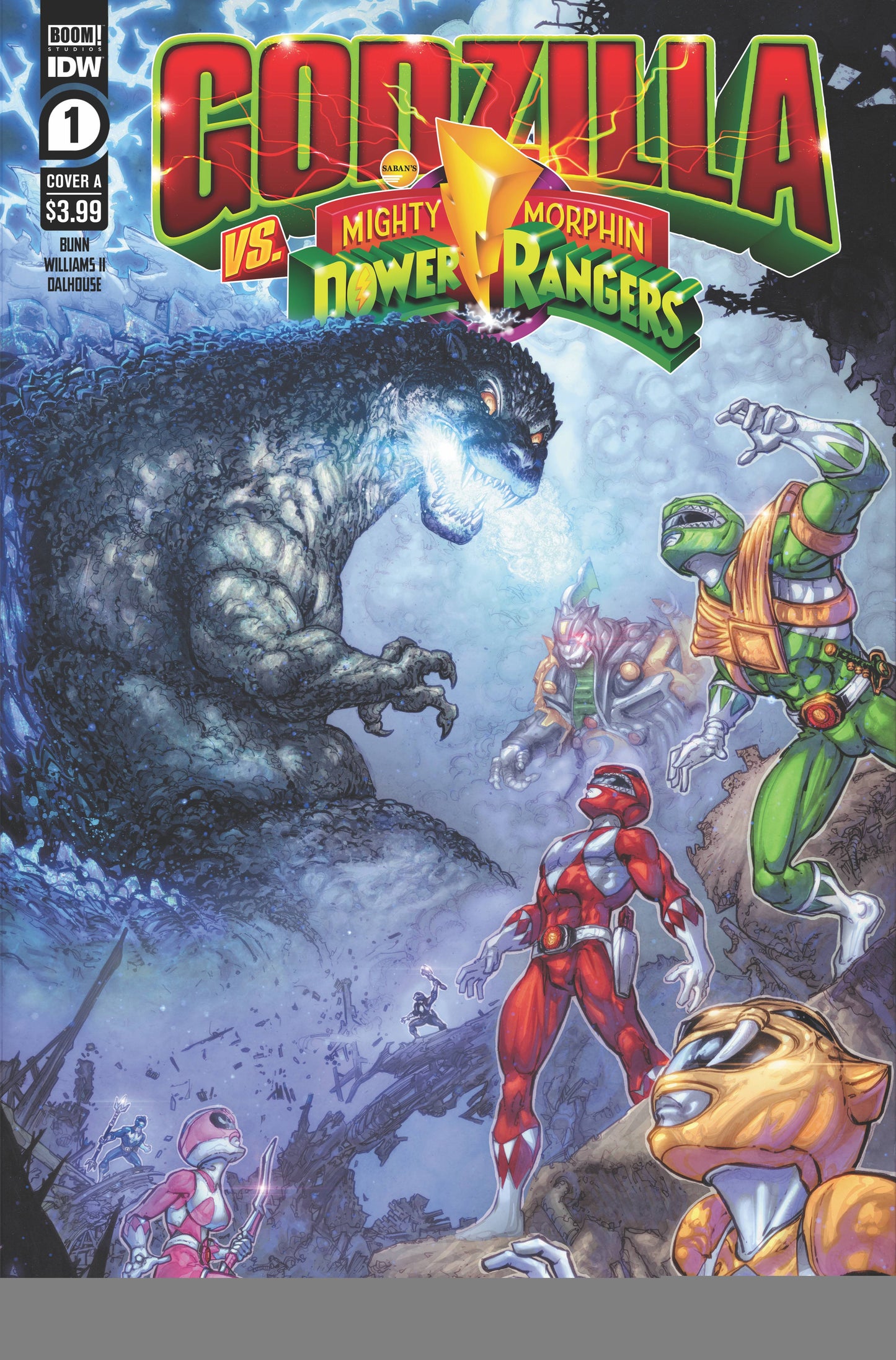 GODZILLA VS MMPR #1 (OF 5) CVR A FREDDIE WILLIAMS II 2022 MMPR IDW PUBLISHING