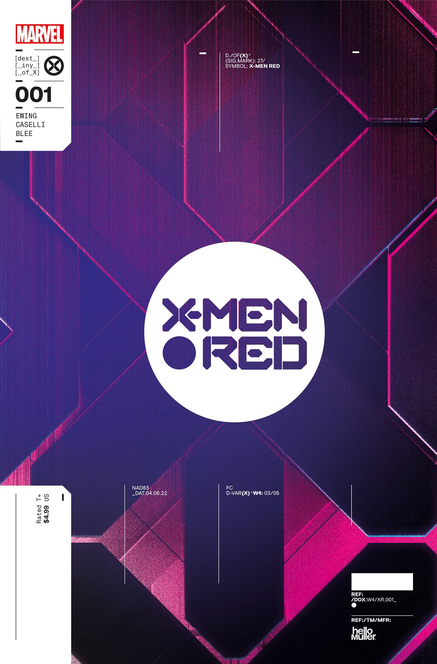 X-MEN RED #1 DESIGN 1:10 VARIANT 2022 X-Men MARVEL PRH