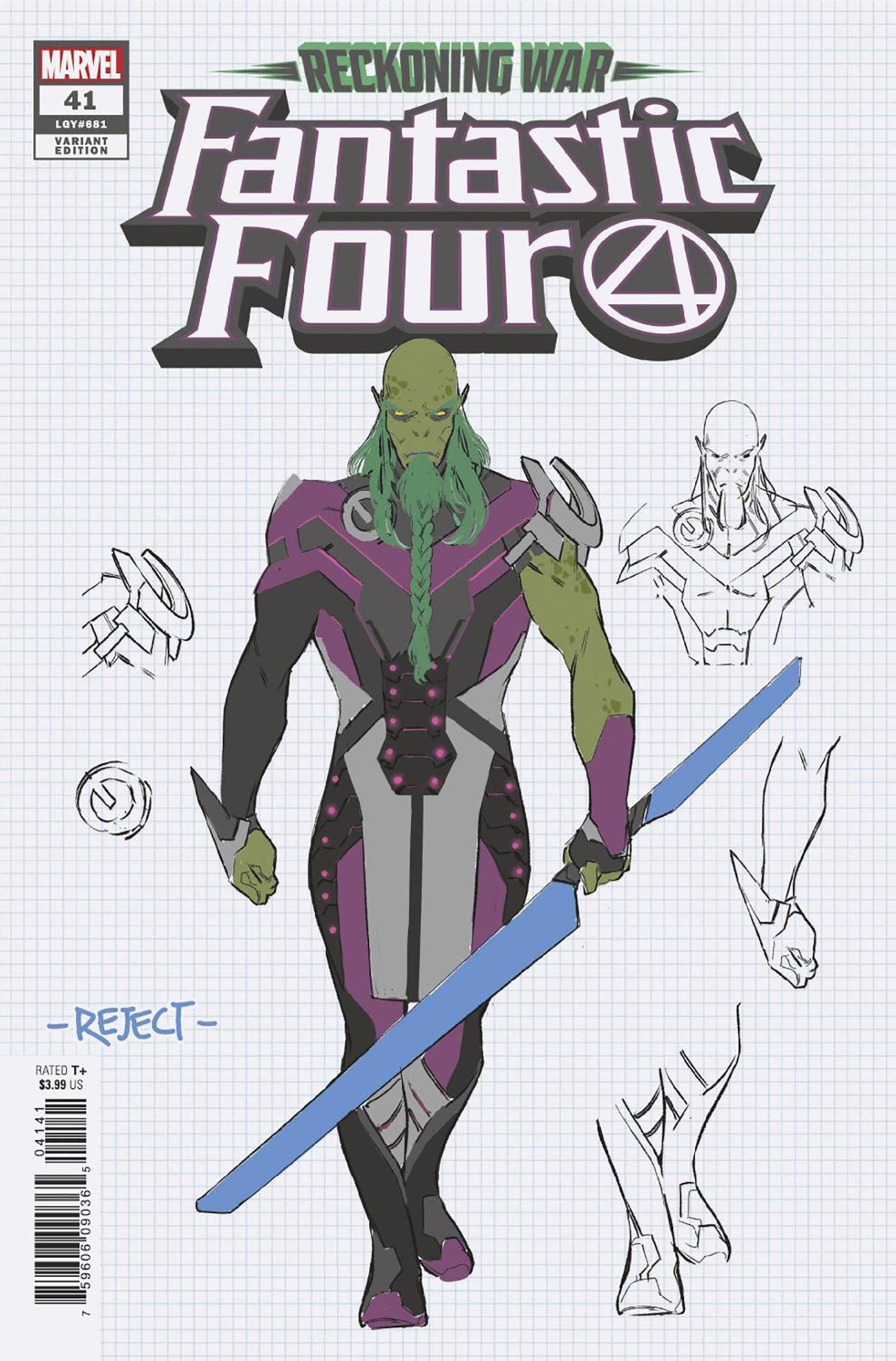 FANTASTIC FOUR #41 SILVA CONCEPT ART 1:10 VARIANT 2022 comic book MARVEL PRH
