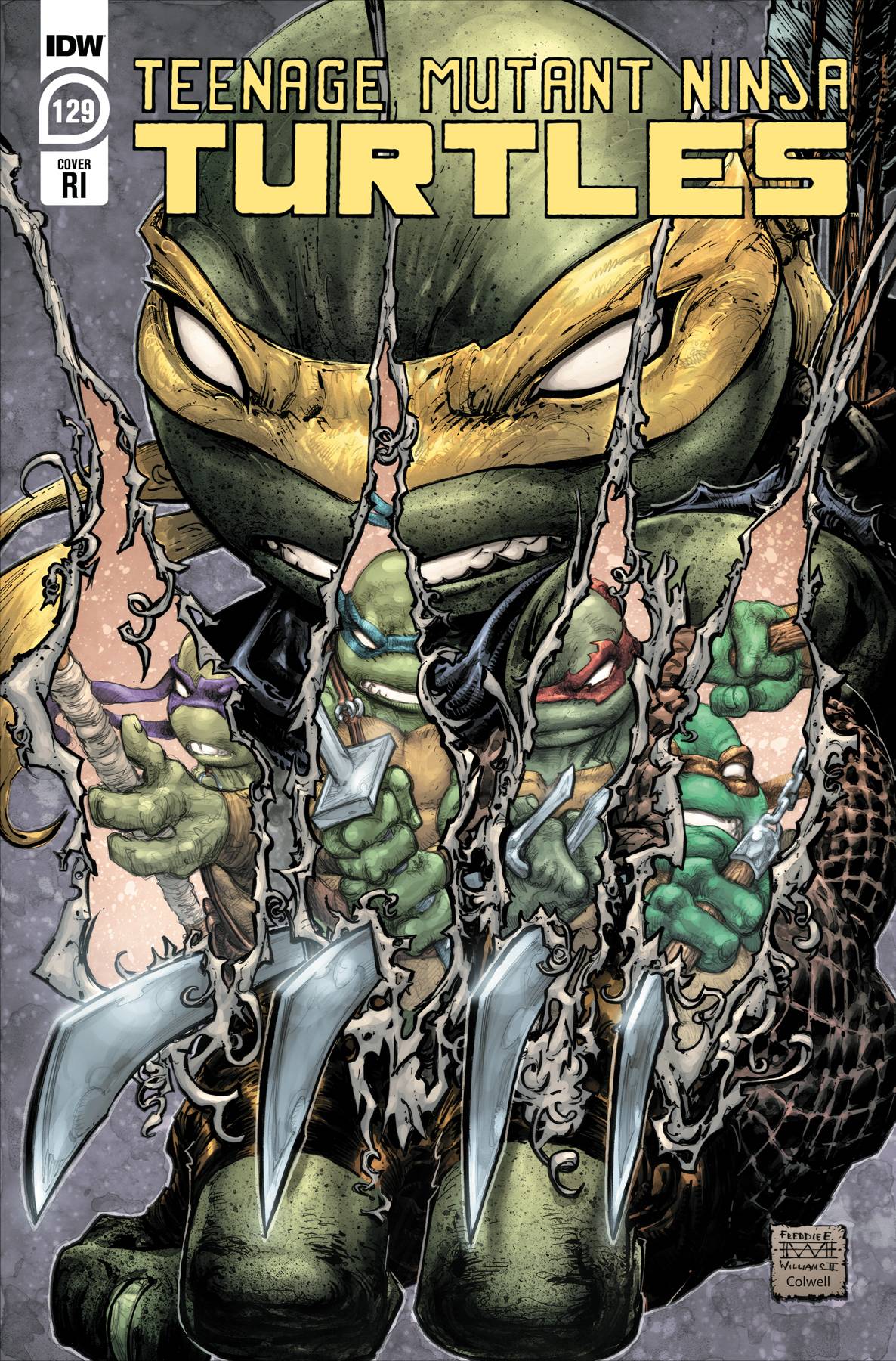 TMNT #129 1:10 WILLIAMS VARIANT 2022 TMNT IDW PUBLISHING