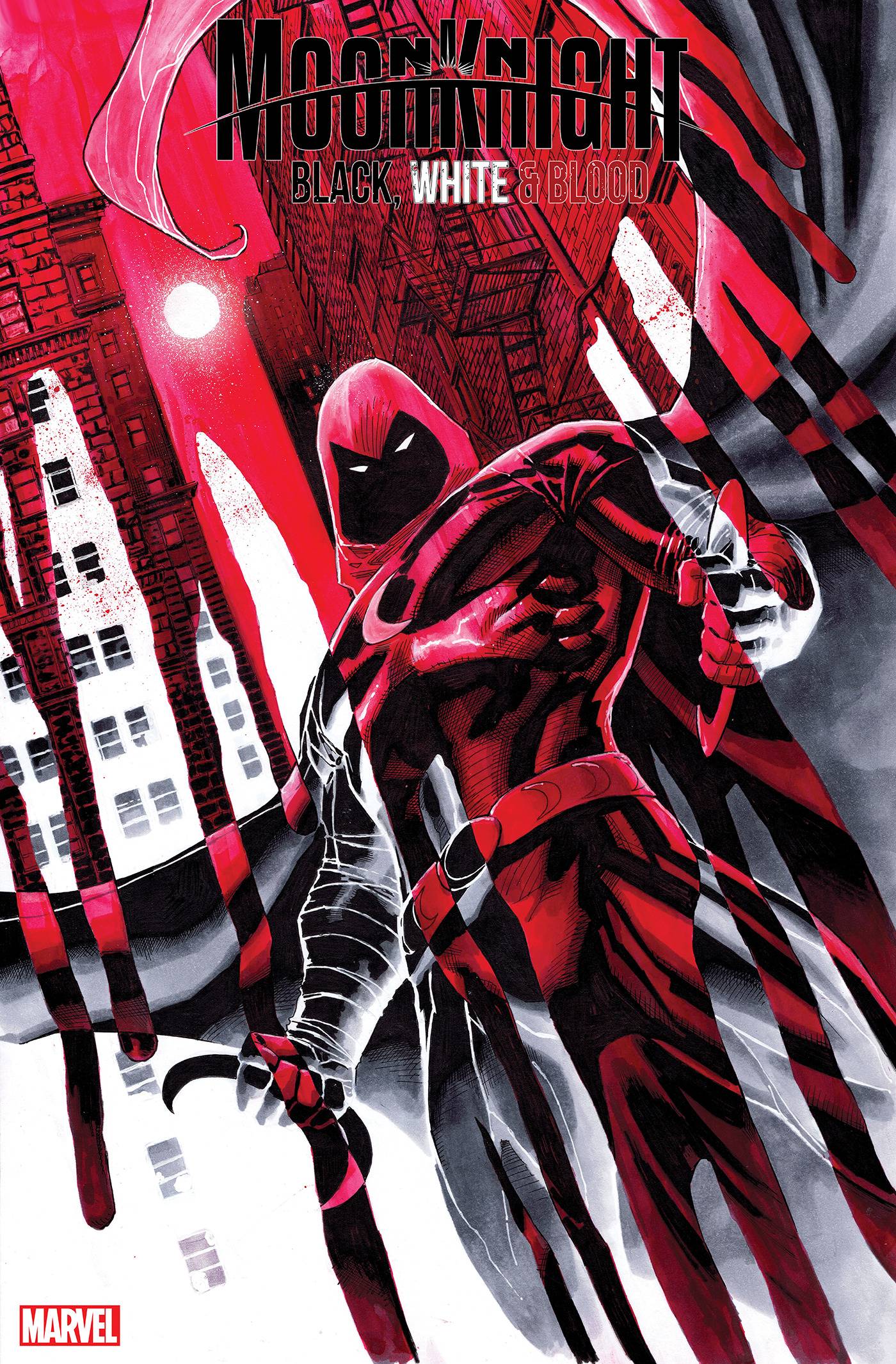 MOON KNIGHT BLACK WHITE & BLOOD #2 WEAVER VARIANT 2022 Moon Knight MARVEL PRH