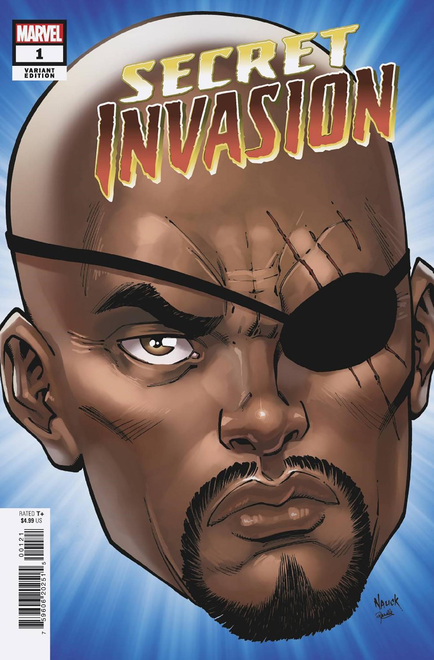 SECRET INVASION #1 NAUCK HEADSHOT VARIANT 2022 Secret Invasion MARVEL PRH