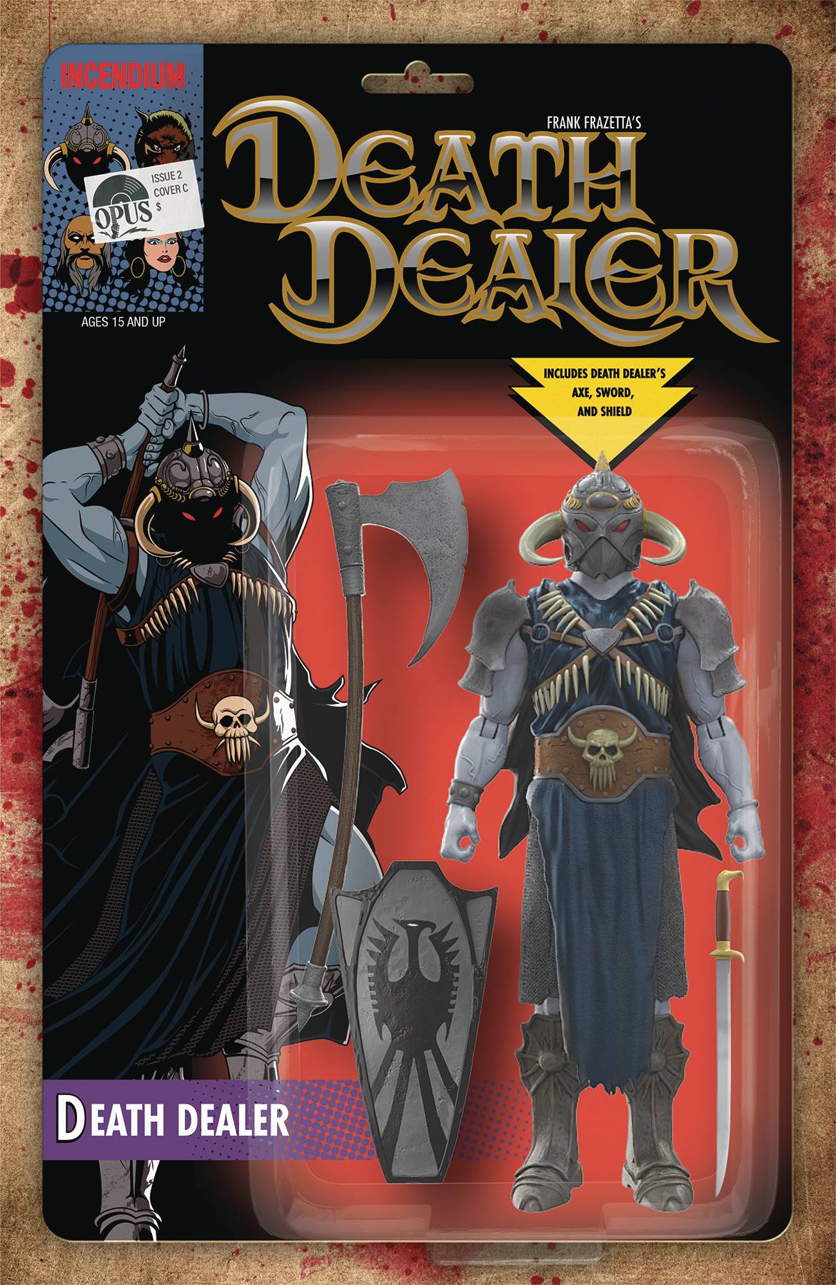FRANK FRAZETTA DEATH DEALER #2 1:5 ACTION FIGURE VARIANT 2022 Death Dealer OPUS COMICS