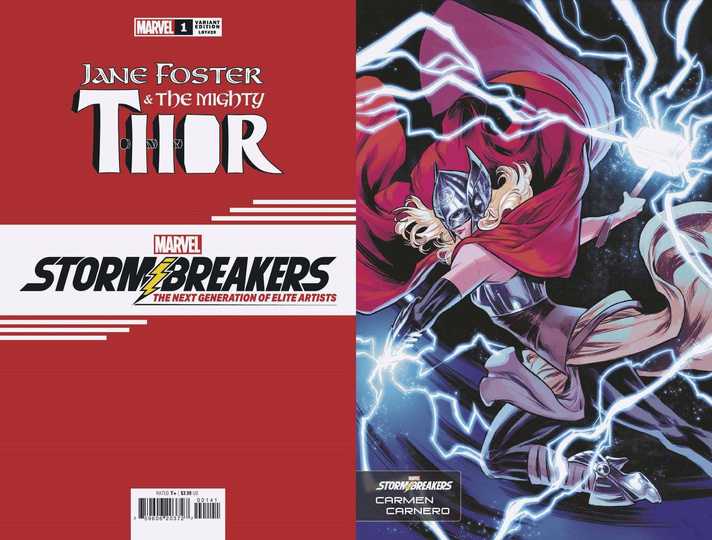 JANE FOSTER MIGHTY THOR #1 (OF 5) CARNERO STORMBREAKERS VARIANT 2022 Thor MARVEL PRH