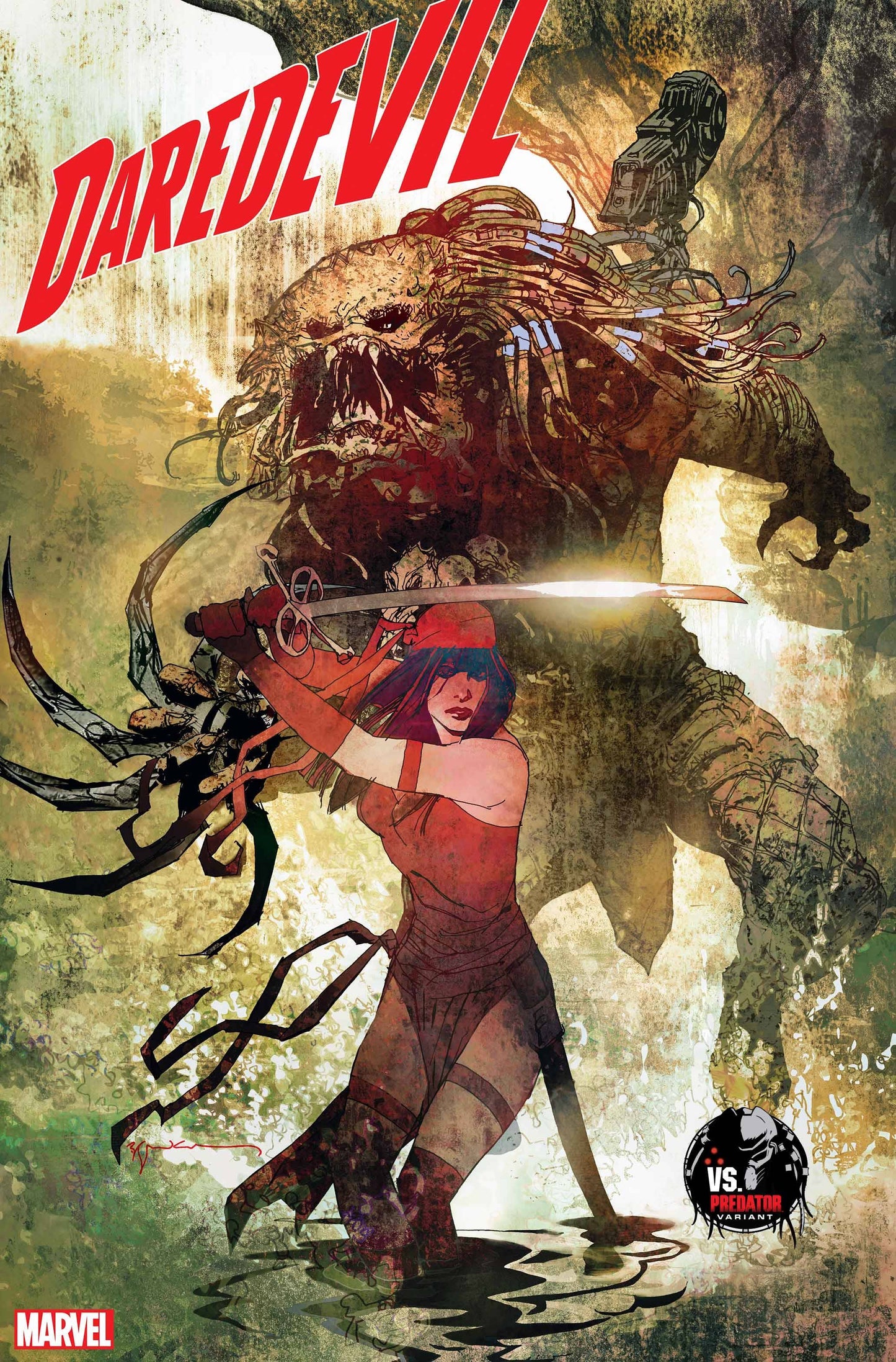 DAREDEVIL #2 SIENKIEWICZ PREDATOR VARIANT 2022 Daredevil MARVEL PRH