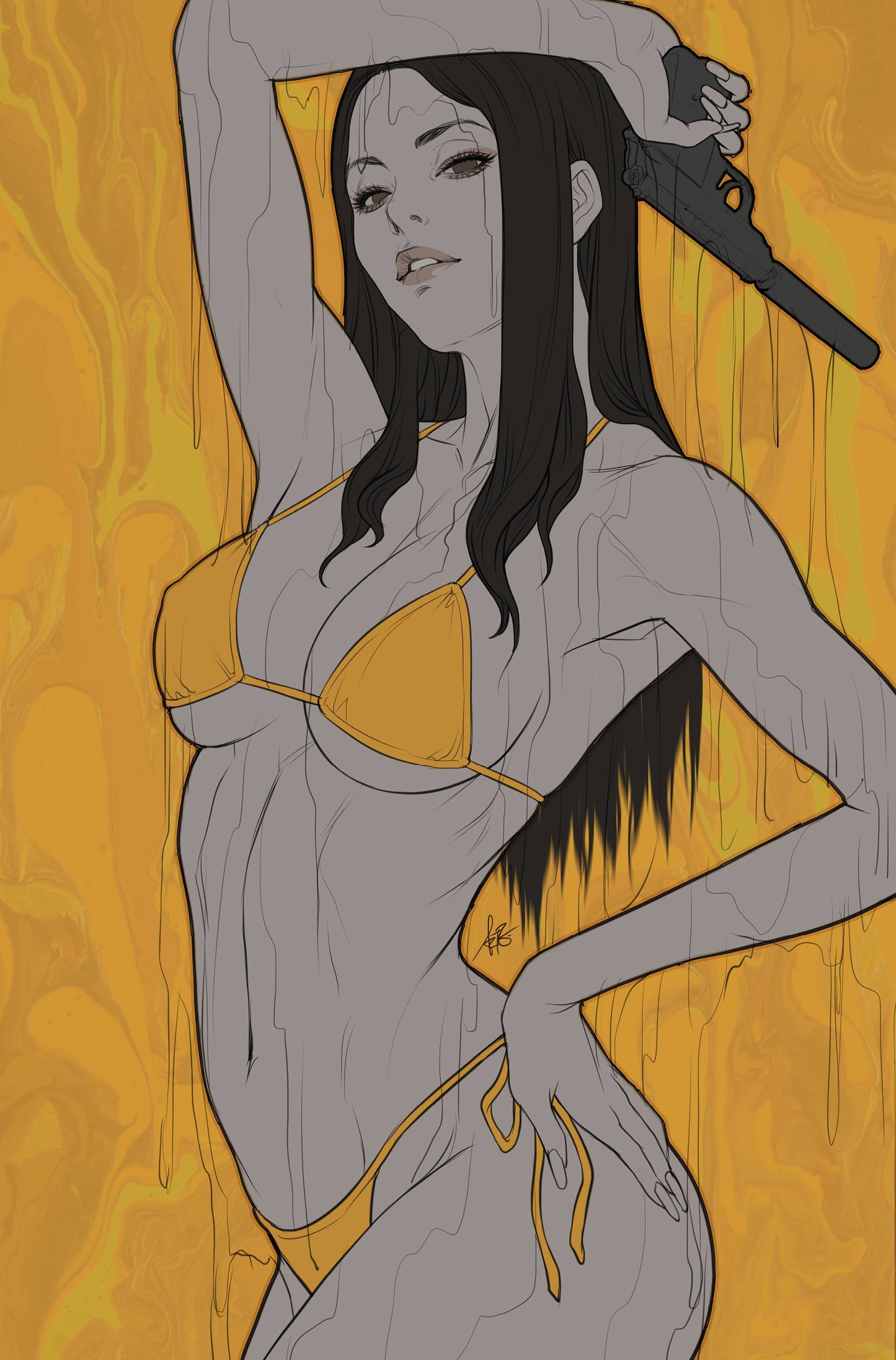 GUN HONEY BLOOD FOR BLOOD #1 (OF 4) 2ND PRINT ARTGERM COPIC VIRIGIN VARIANT 2022 Gun Honey TITAN COMICS