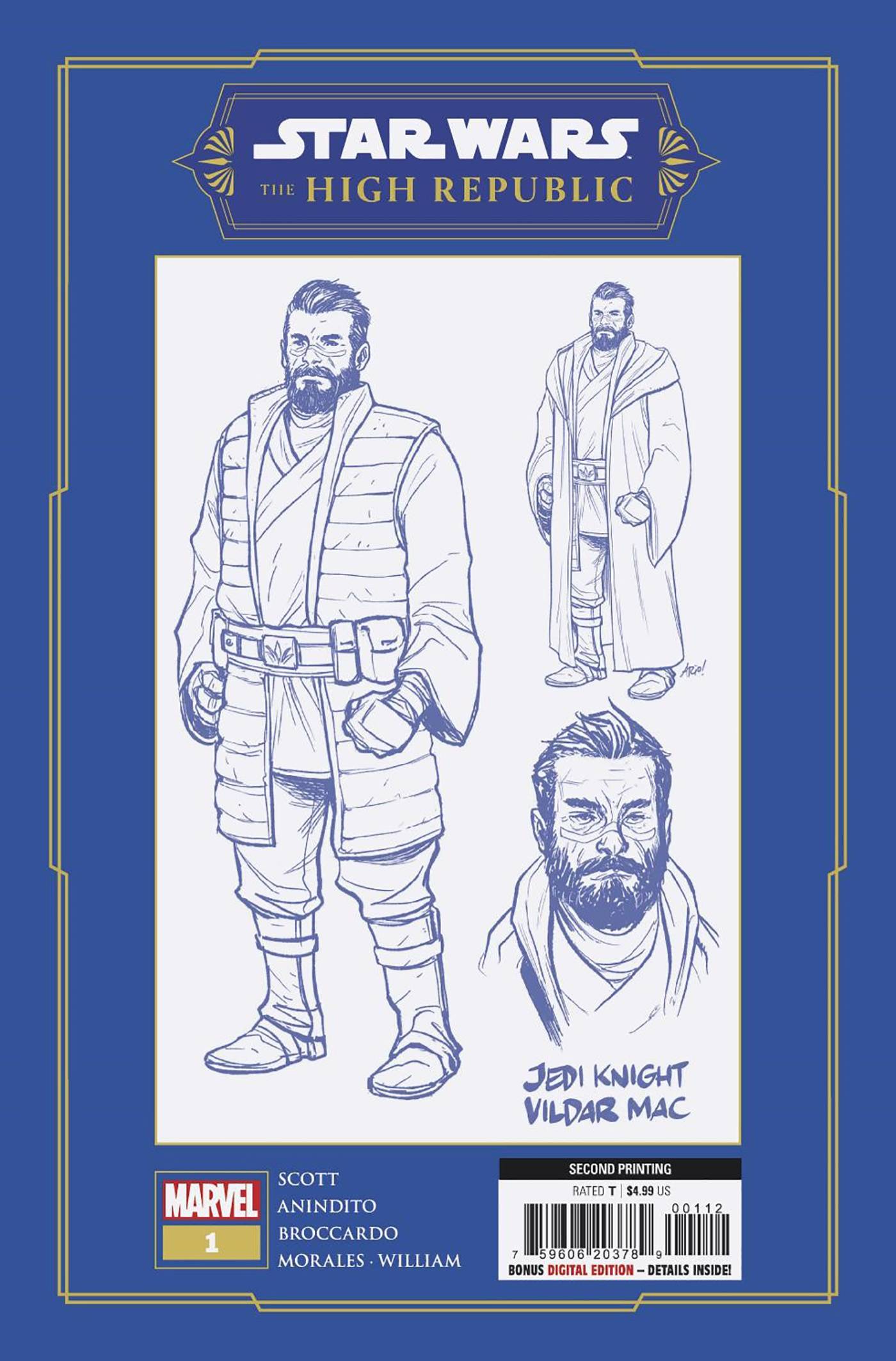 STAR WARS HIGH REPUBLIC #1 2ND PRINT ANINDITO VARIANT 2022 Star Wars High Republic MARVEL PRH