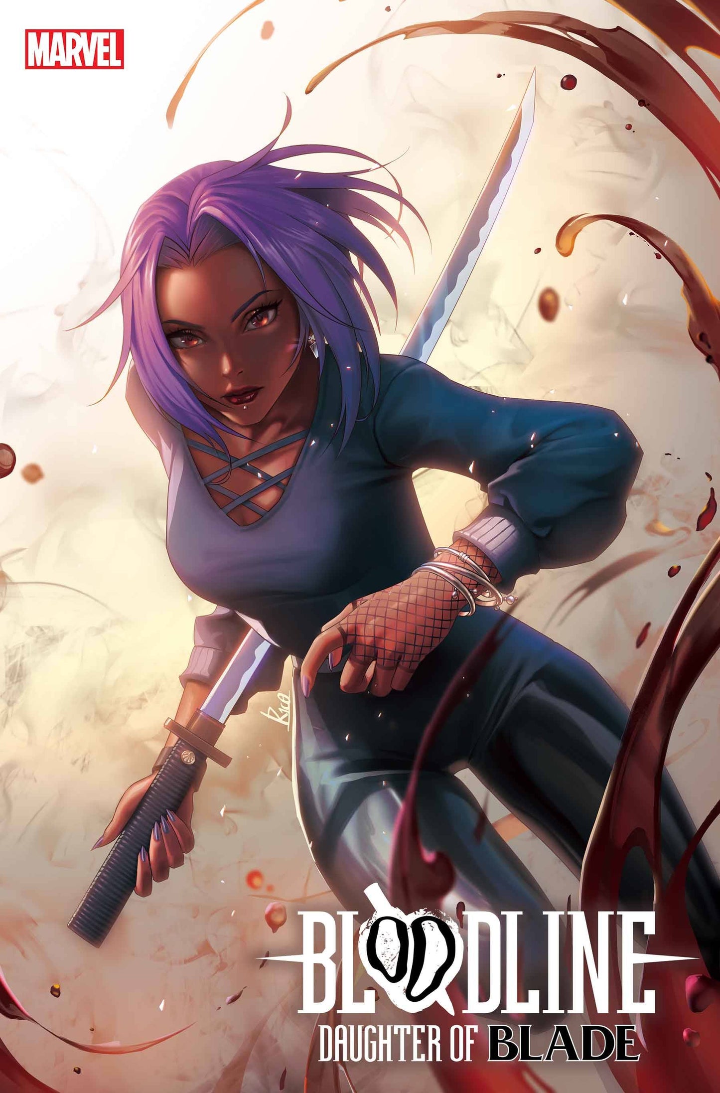 BLOODLINE DAUGHTER OF BLADE #3 R1C0 1:25 VARIANT 2023 Blade MARVEL PRH