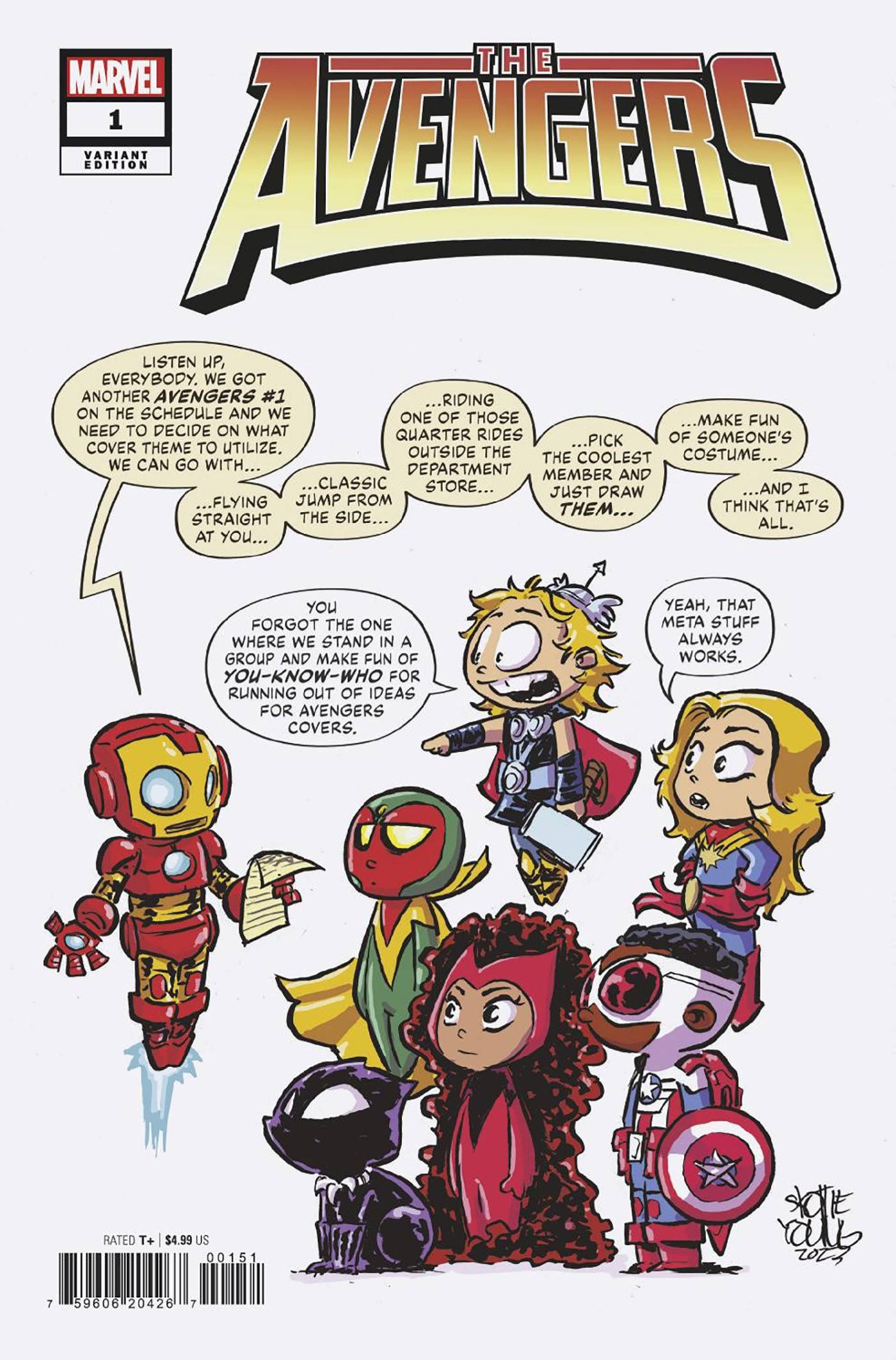 AVENGERS #1 SKOTTIE YOUNG VARIANT 2023 Avengers MARVEL COMICS