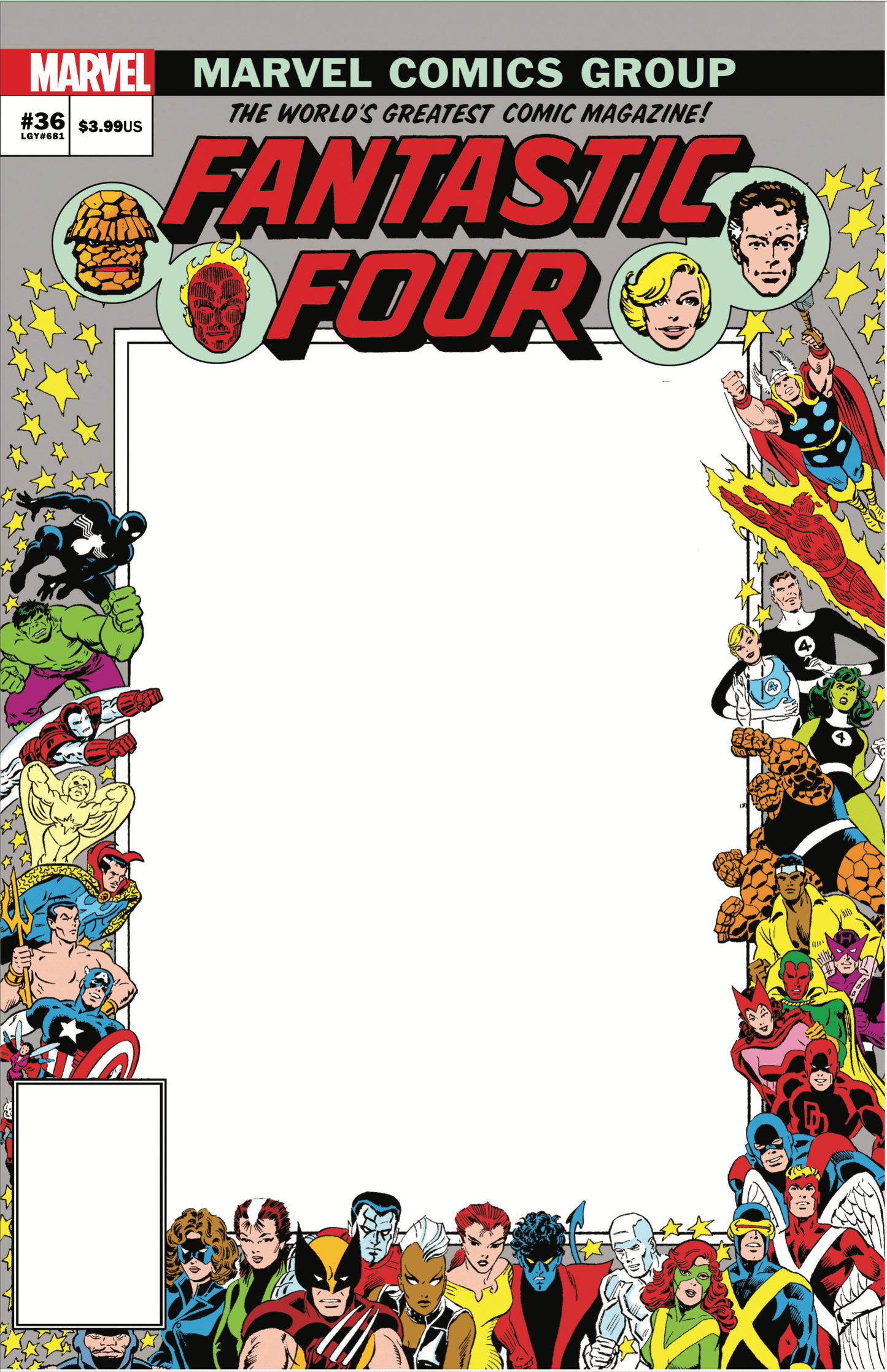 FANTASTIC FOUR #36 BLANK SKETCH ROMITA SR VARIANT Fantastic Four MARVEL COMICS