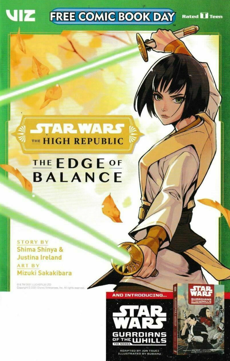 STAR WARS HIGH REPUBLIC ADVENTURES EDGE OF BALANCE VIZ UNSTAMPED FCBD 2021 Star Wars VIZ MEDIA