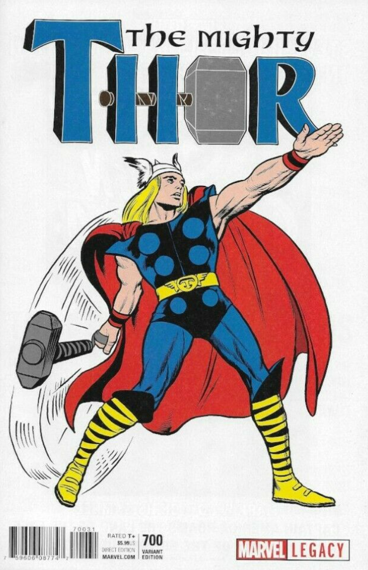 MIGHTY THOR #700 1:50 T-SHIRT VARIANT 2017 COMIC BOOK MARVEL COMICS