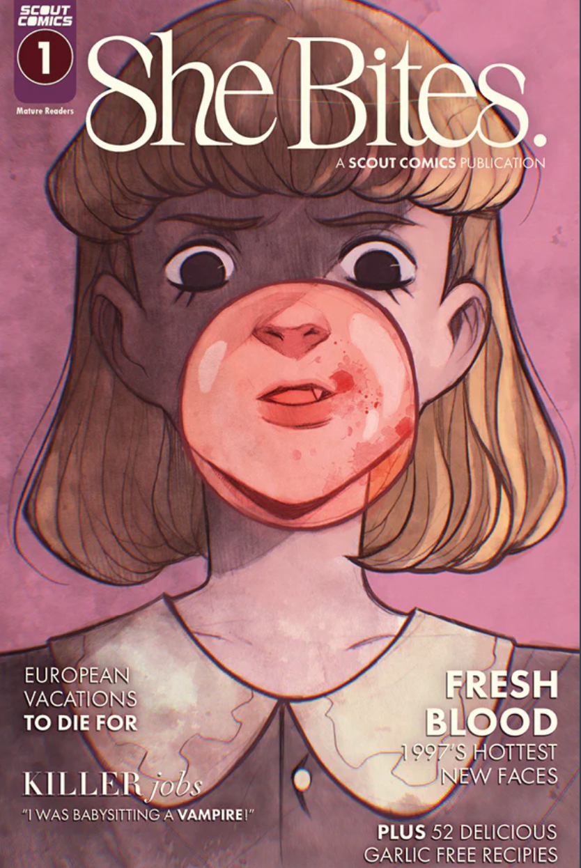 SHE BITES #1 1:10 NANEVA VARIANT 2022 comic book SCOUT COMICS