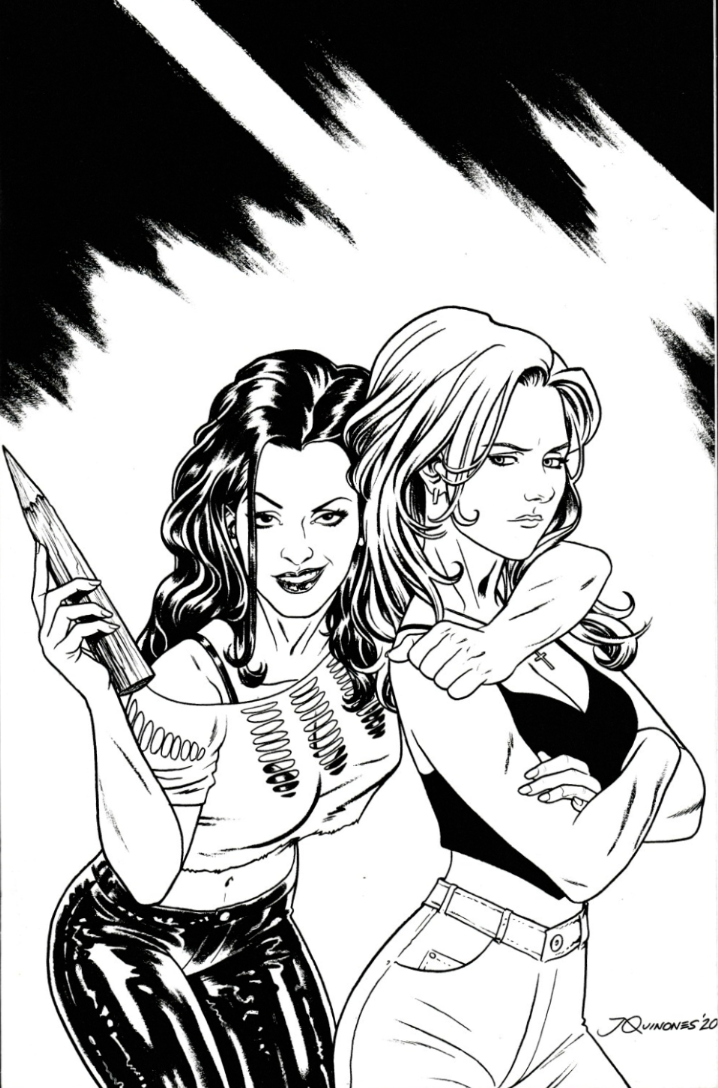 BUFFY THE VAMPIRE SLAYER FAITH #1 QUINONES 1 PER STORE B&W VARIANT 2021 comic book BOOM ENTERTAINMENT