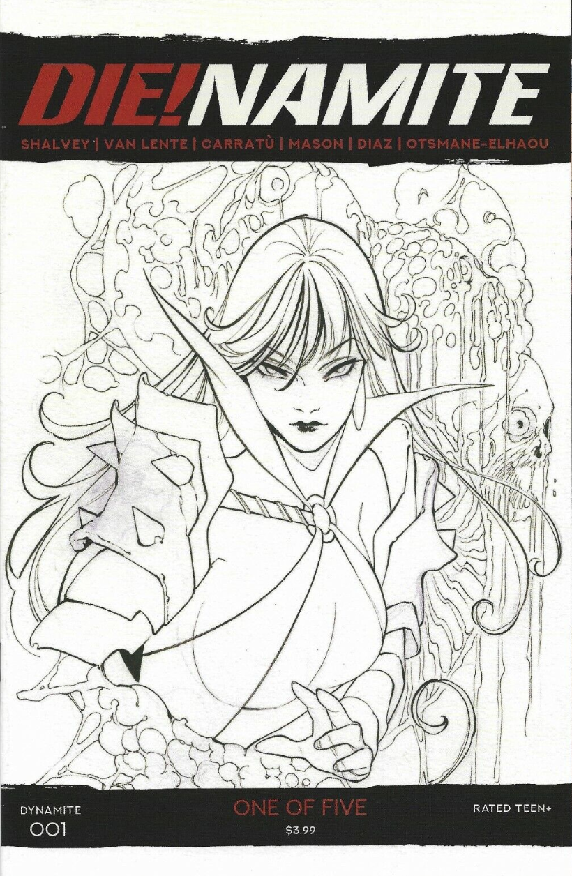 DIE!NAMITE #1 1:25 PEACH MOMOKO VAMPIRELLA B&W VARIANT 2020 Vampirella DYNAMITE