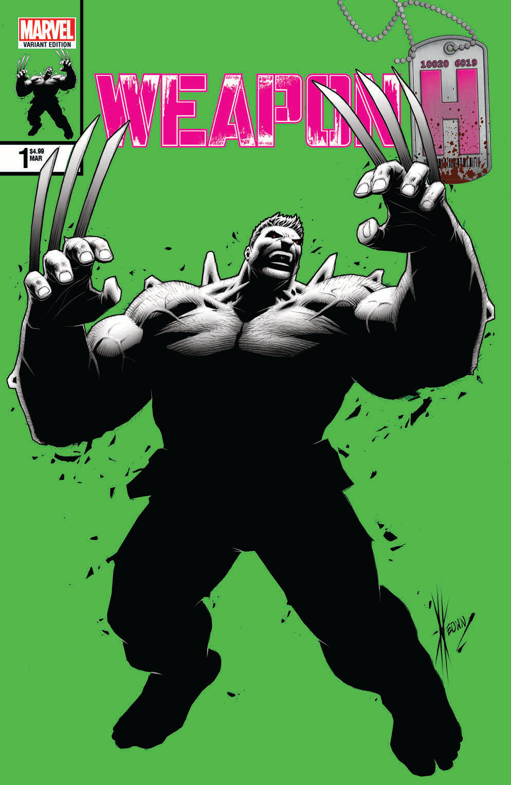 WEAPON H #1 DALE KEOWN CLASSIC HOMAGE VARIANT *DMG* MARVEL COMICS