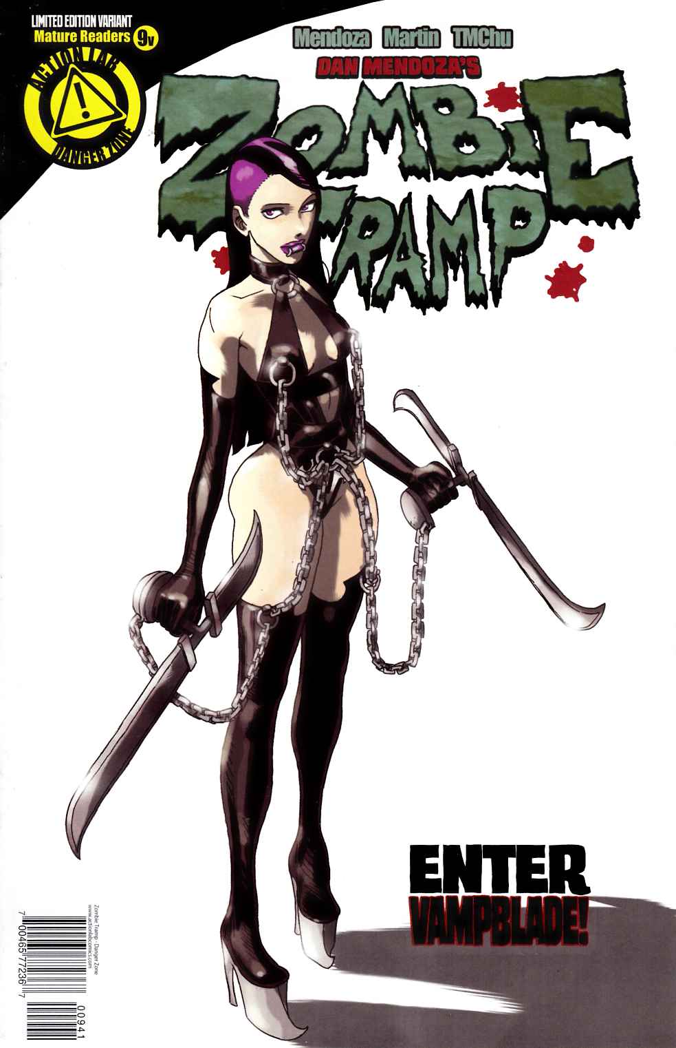 ZOMBIE TRAMP #9 VAMPBLADE VARIANT (MR) 2015 Zombie Tramp ACTION LAB - DANGER ZONE
