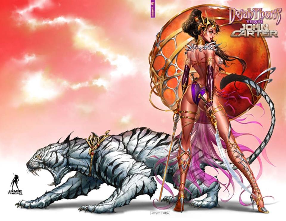 DEJAH THORIS VS. JOHN CARTER OF MARS #1 TRADE DRESS JAMIE TYNDALL VARIANT comic book DYNAMITE