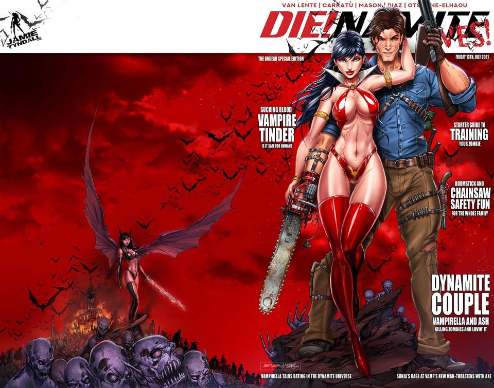 DIE!NAMITE LIVES! #2 BLOOD MAGAZINE JAMIE TYNDALL VARIANT Vampirella D. E.