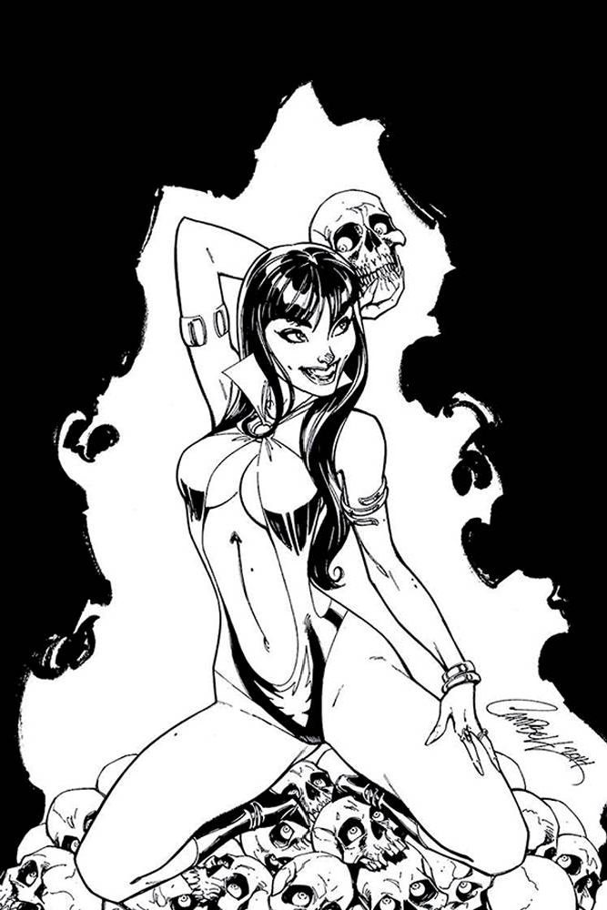 VAMPIRELLA #3 1:21 J SCOTT CAMPBELL B&W VIRGIN VARIANT 2019 Vampirella DYNAMITE