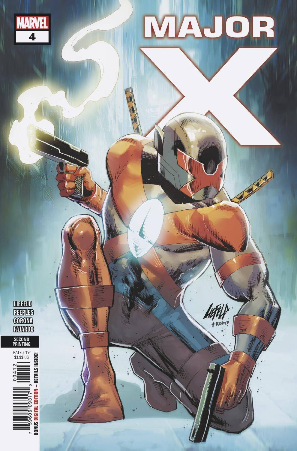 MAJOR X #4 2ND PRINT VARIANT 2019 Major X MARVEL COMICS