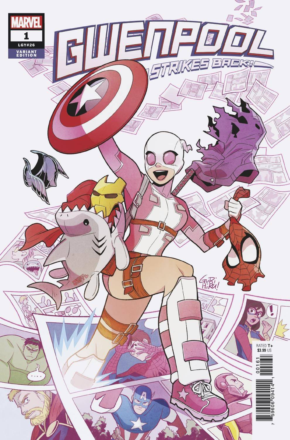 GWENPOOL STRIKES BACK #1 (OF 5) GURIHIRU JEFF LAND SHARK VARIANT 2019 Gwenpool MARVEL COMICS
